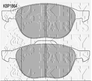 KEY PARTS kbp1864 -  Комплект тормозных колодок, дисковый тормоз